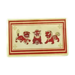 Card Feng Shui din plastic Amuleta Cei Trei Celesti si Roata de Foc