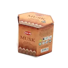 Conuri parfumate HEM Musk, backflow - 40 buc