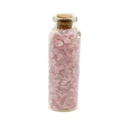 Sticla cu cristale naturale de cuart roz, medie - 8cm