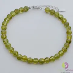 Bratara peridot sfere 5mm si argint 925