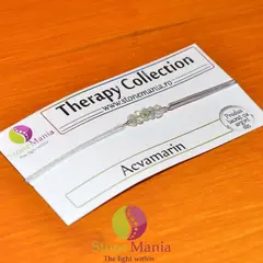Bratara Therapy acvamarin discuri mici si argint 925
