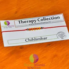 Bratara Therapy chihlimbar pentru copii sfere 4mm si bile argint 925