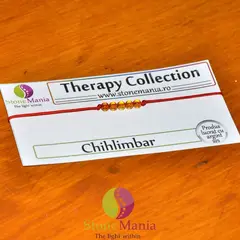 Bratara Therapy chihlimbar pentru copii sfere 4mm