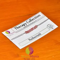 Bratara Therapy rodocrozit sfere 4mm si argint 925