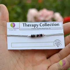 Bratara Therapy turmalina discuri 4mm si argint 925