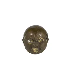 Statueta Feng Shui Cap Buddha cu 4 fete in bronz - 4,5cm