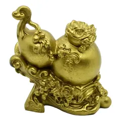 Statueta Feng Shui Wu Lou cu broasca raioasa din rasina 10cm