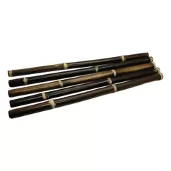 Bat din bambus pentru masaj 40cm (1,5 - 2cm grosime), negru, Culoare: Negru natural