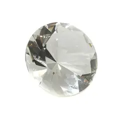 Cristal decorativ din sticla K9, diamant, mare - 6cm, transparent