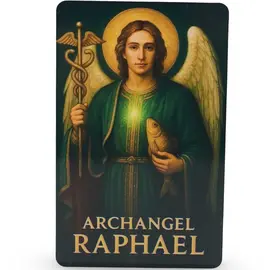 Card amuleta Arhanghelul RAPHAEL, Ingerul vindecarii si al protectiei