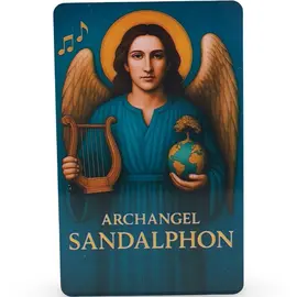 Card amuleta Arhanghelul SANDALPHON, protectorul rugaciunilor si impamantarii