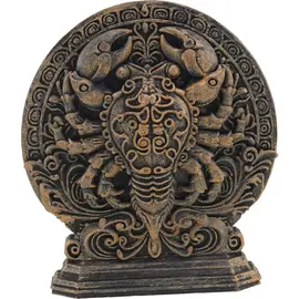 Decoratiune gravata zodia Rac cu accente aurii, 13,5cm