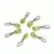 Pandantiv din peridot fatetat cu argint 925, 6-8mm, model 1