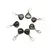 Pandantiv din piatra lunii neagra cu argint 925, 8mm