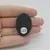 Cabochon Agat Negru Druzy 36x26x8mm C25, imagine 2