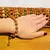 Bratara rudraksha 8mm si bumbi metalici 3mm