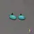 Cercei cu surub turcoaz oval