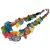 Colier agat multicolor triunghiuri
