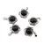 Pandantiv Steaua lui David din Goldstone albastru, 10mm