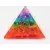 Piramida multicolora, orgon 7 chakre, cu cupru - 8cm, imagine 2