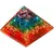 Piramida multicolora, orgon 7 chakre, cu cupru - 8cm, imagine 3