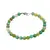 Bratara agat verde cu benzi galbene dantelat sfere fatetate 6mm