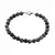 Bratara obsidian fulg de nea sfere 6mm