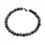 Bratara obsidian fulg de nea sfere fatetate 6mm