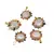 Pandantiv cu Turmalina multicolora, sidef si montura aurie, 3cm