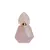 Pandantiv cristal natural Cuart roz sticluta model 2 cu agatatoare aurie, 4,2cm