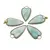 Pandantiv inima cu montura aurie Fluorit verde, 45mm