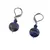 Cercei cu agatatoare lapis lazuli, banut fatetat de 12mm si sfera de 4mm