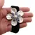 Choker model floare sidef alb si sticla albastra, 30cm, imagine 2