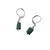 Cercei cu agatatoare malachit tub, 10mm
