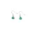 Cercei cu agatatoare Onix verde briolete si Argint 925, 6-9mm