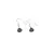 Cercei cu agatatoare Piatra Lunii neagra briolete si Argint 925, 7-8mm