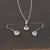 Set Cercei cu agatatoare si pandantiv Cuart roz briolete si Argint 925, 9-10mm