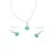 Set Cercei cu agatatoare si pandantiv Onix verde briolete si Argint 925, 6-9mm