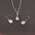 Set Cercei cu agatatoare si pandantiv Opal roz briolete si Argint 925, 14-16mm