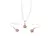 Set Cercei cu agatatoare si pandantiv Piatra Lunii maro briolete si Argint 925, 7-8mm