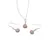 Set Cercei cu agatatoare si pandantiv Piatra Lunii maro briolete si Argint 925, 8-10mm