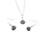 Set Cercei cu agatatoare si pandantiv Piatra lunii neagra briolete si Argint 925, 8-10mm