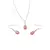 Set Cercei cu agatatoare si pandantiv Rodocrozit briolete si Argint 925, 10-11mm