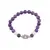 Bratara Ametist si Cristal de stanca sfere 8mm cu Pomul Vietii pe elastic