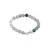 Bratara Fluorit sfere si Perle de cultura cu elemente argintii pe elastic, 8mm