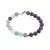 Bratara Fluorit si Ametist sfere 8mm cu bumb argintiu