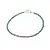 Bratara Malachit si Rubin sfere fatetate, elemente inox argintiu, 2-3mm