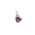 Pandantiv Kunzit sfera 8mm si Charoit turtit 8-11mm cu Argint 925