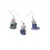 Set cercei cu agatatoare si pandantiv Kunzit si Kianit cu Argint 925, 8-15mm