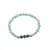 Bratara Amazonit si Roca vulcanica sfere cu elemente argintii pe elastic, 6-7mm